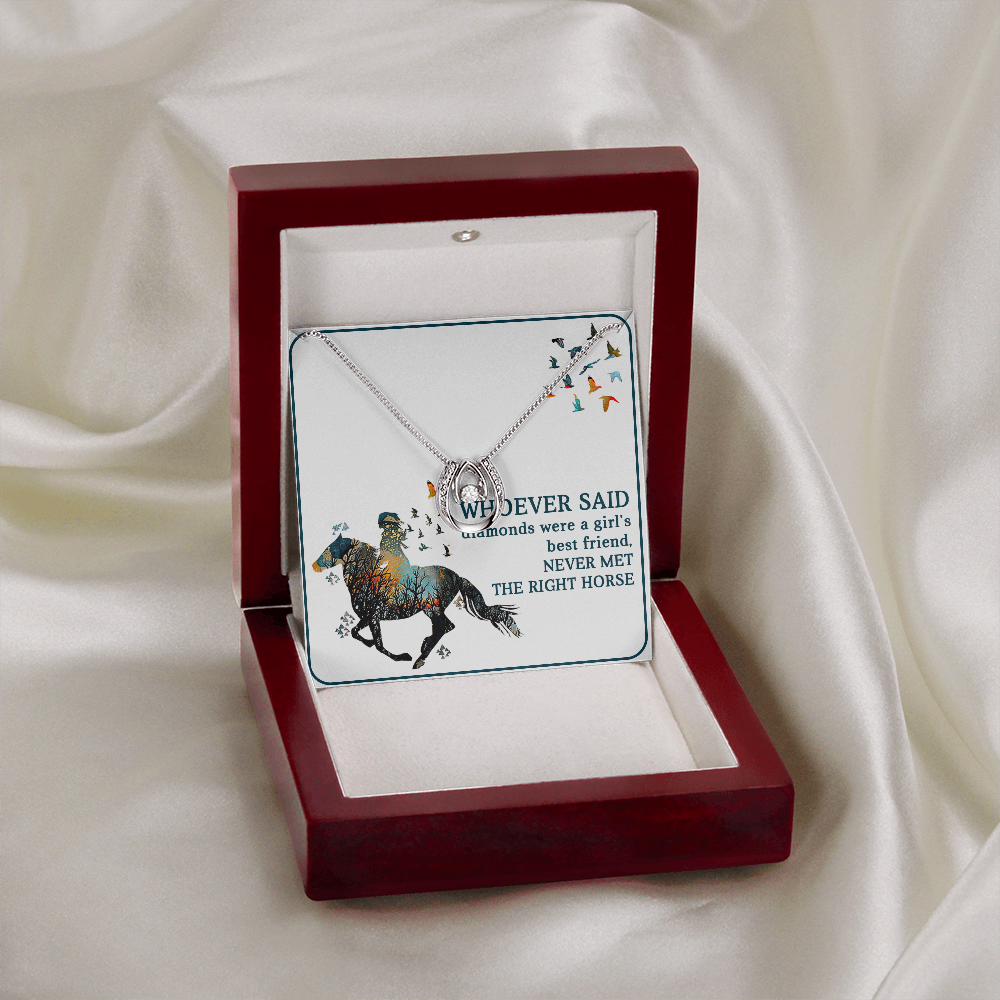 Horse Girl Necklace - Whoever Said Diamonds Were A Girl Best Friend Never Met The Right Horse - JWshinee