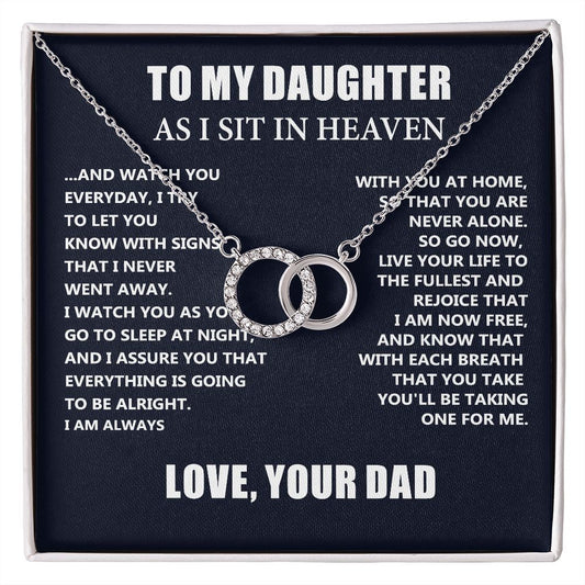 Dad Memorial Gift For Daughter- Loss of Dad Gift for Daughter - Christmas Father's Day Necklace Gifts For Daughter