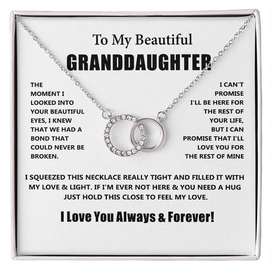To My Granddaughter Necklace - Christmas Birthday Gifts For Granddaughter - I'll Love You For The Rest Of Mine