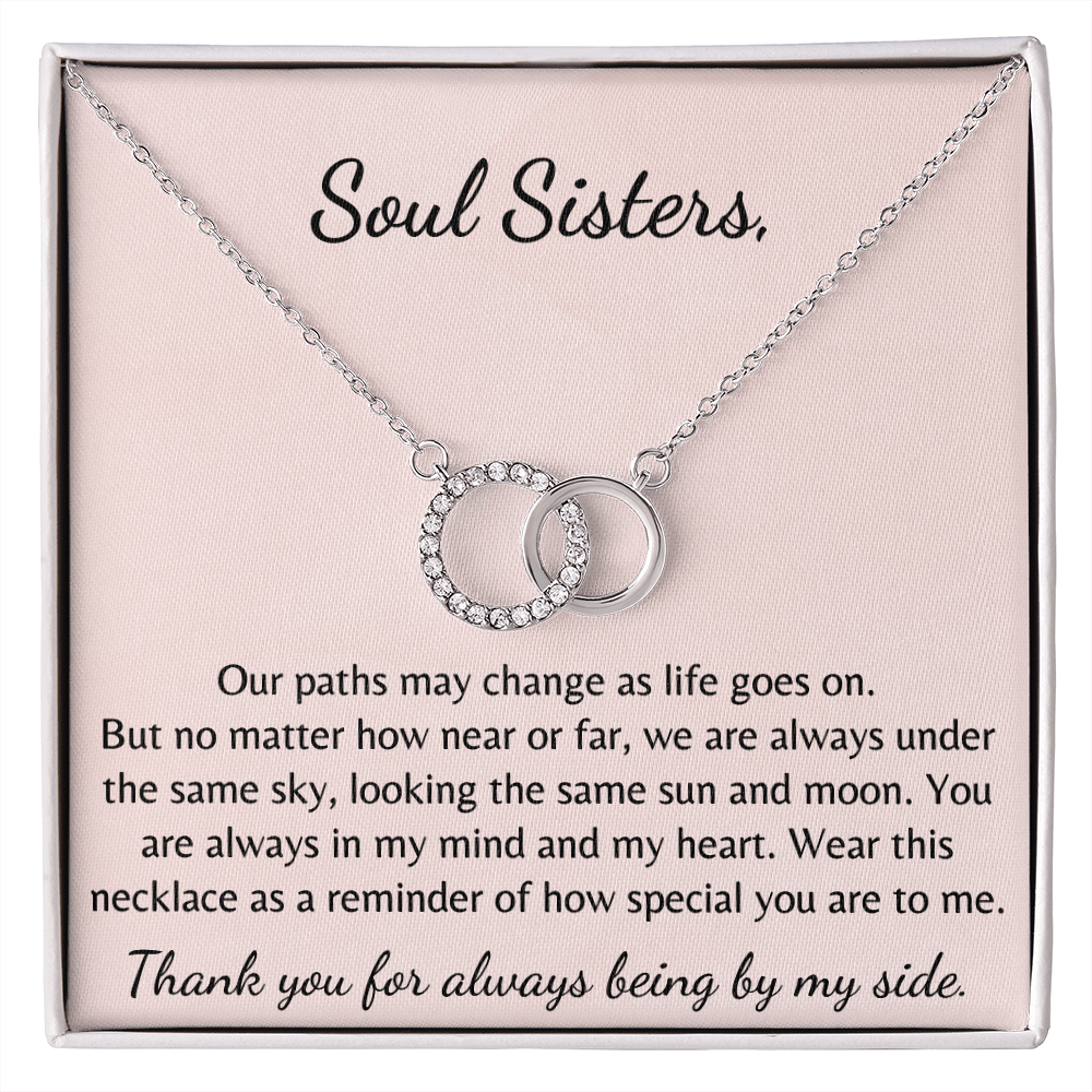 Gift for Soul Sisters - Bestie - Friends Necklace Matching Set Teen Girls Birthday Christmas Gifts