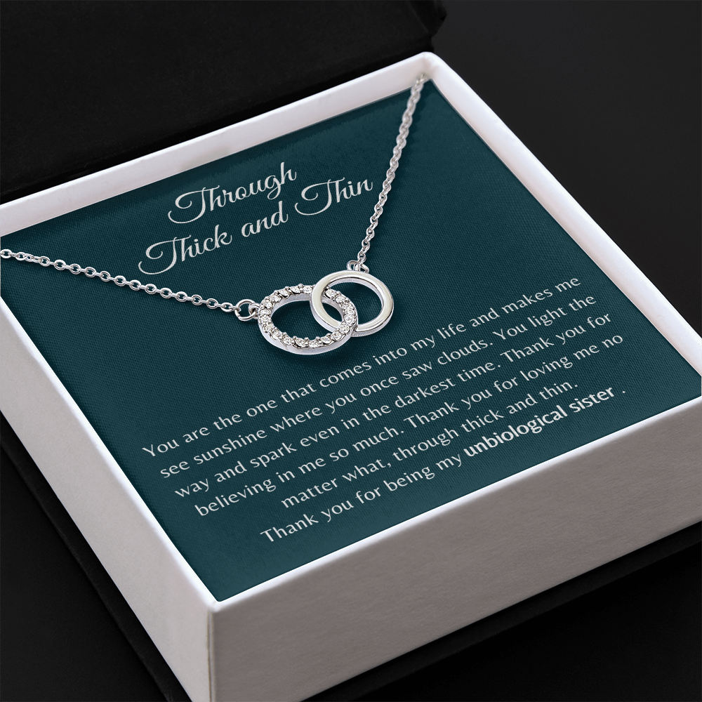Gift for Bestie/Friend/Soul Sister Necklace Circle Interlocking Pair Perfect Stainless Steel Message - JWshinee