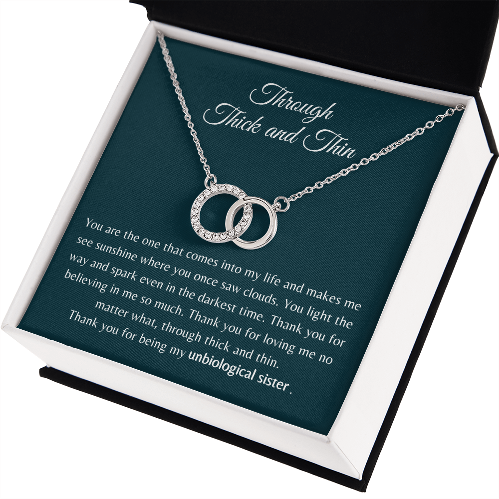 Gift for Bestie/Friend/Soul Sister Necklace Circle Interlocking Pair Perfect Stainless Steel Message - JWshinee
