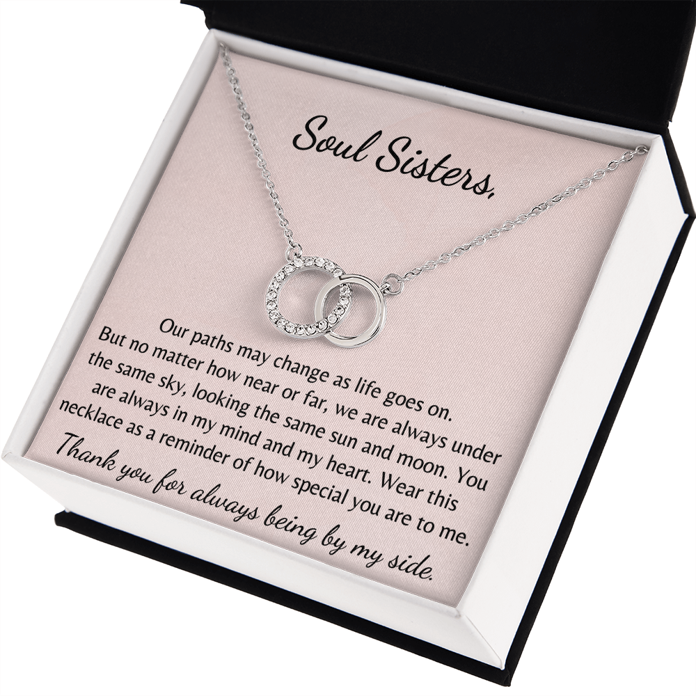 Gift for Soul Sisters - Bestie - Friends Necklace Matching Set Teen Girls Birthday Christmas Gifts