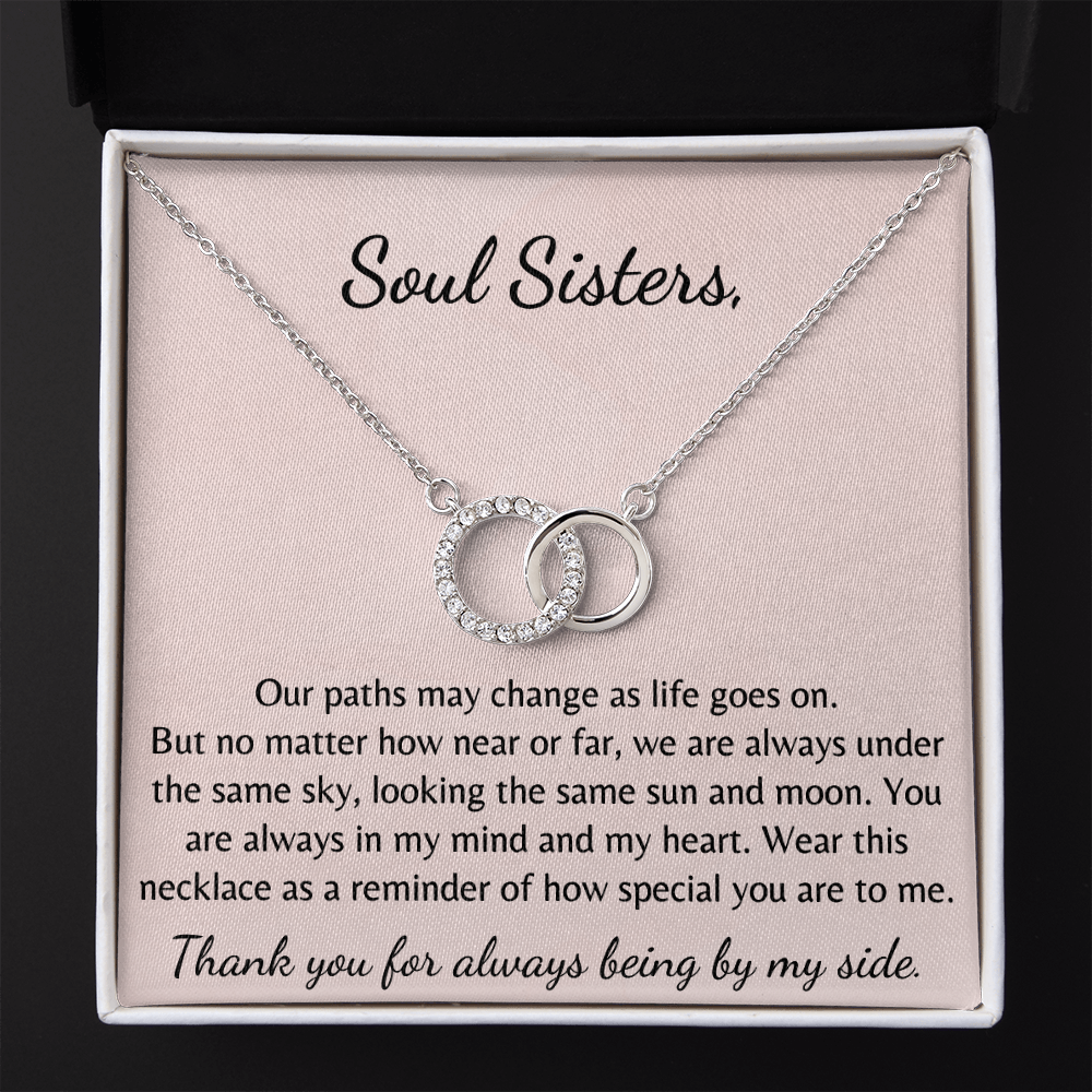 Gift for Soul Sisters - Bestie - Friends Necklace Matching Set Teen Girls Birthday Christmas Gifts