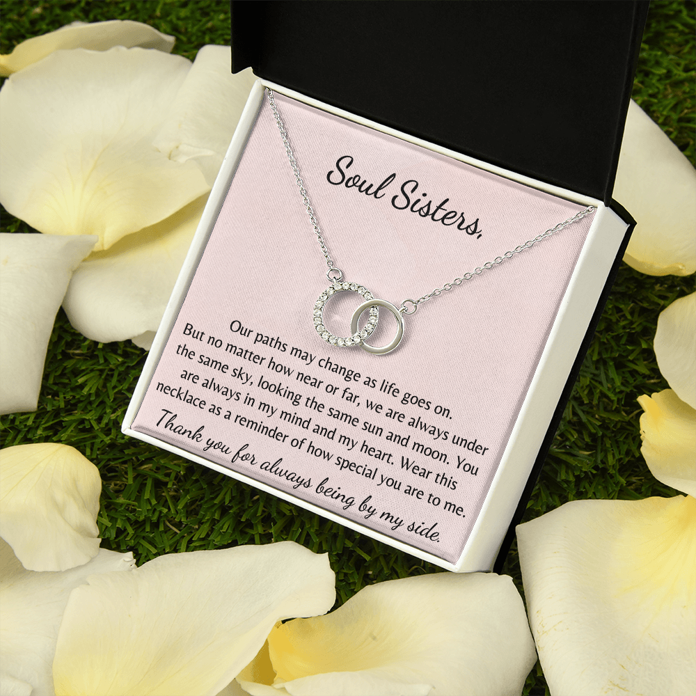 Gift for Soul Sisters - Bestie - Friends Necklace Matching Set Teen Girls Birthday Christmas Gifts
