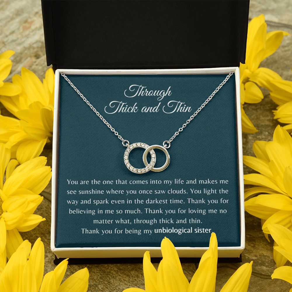 Gift for Bestie/Friend/Soul Sister Necklace Circle Interlocking Pair Perfect Stainless Steel Message - JWshinee