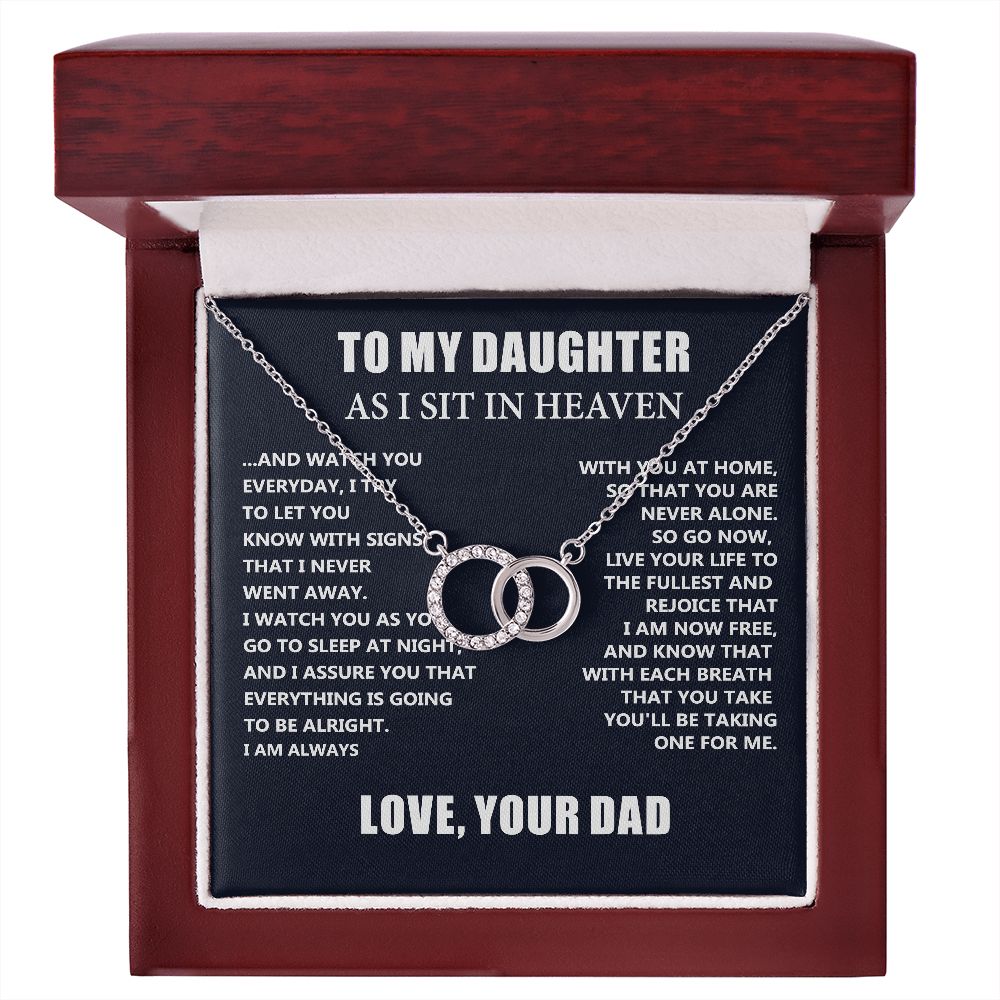 Dad Memorial Gift For Daughter- Loss of Dad Gift for Daughter - Christmas Father's Day Necklace Gifts For Daughter
