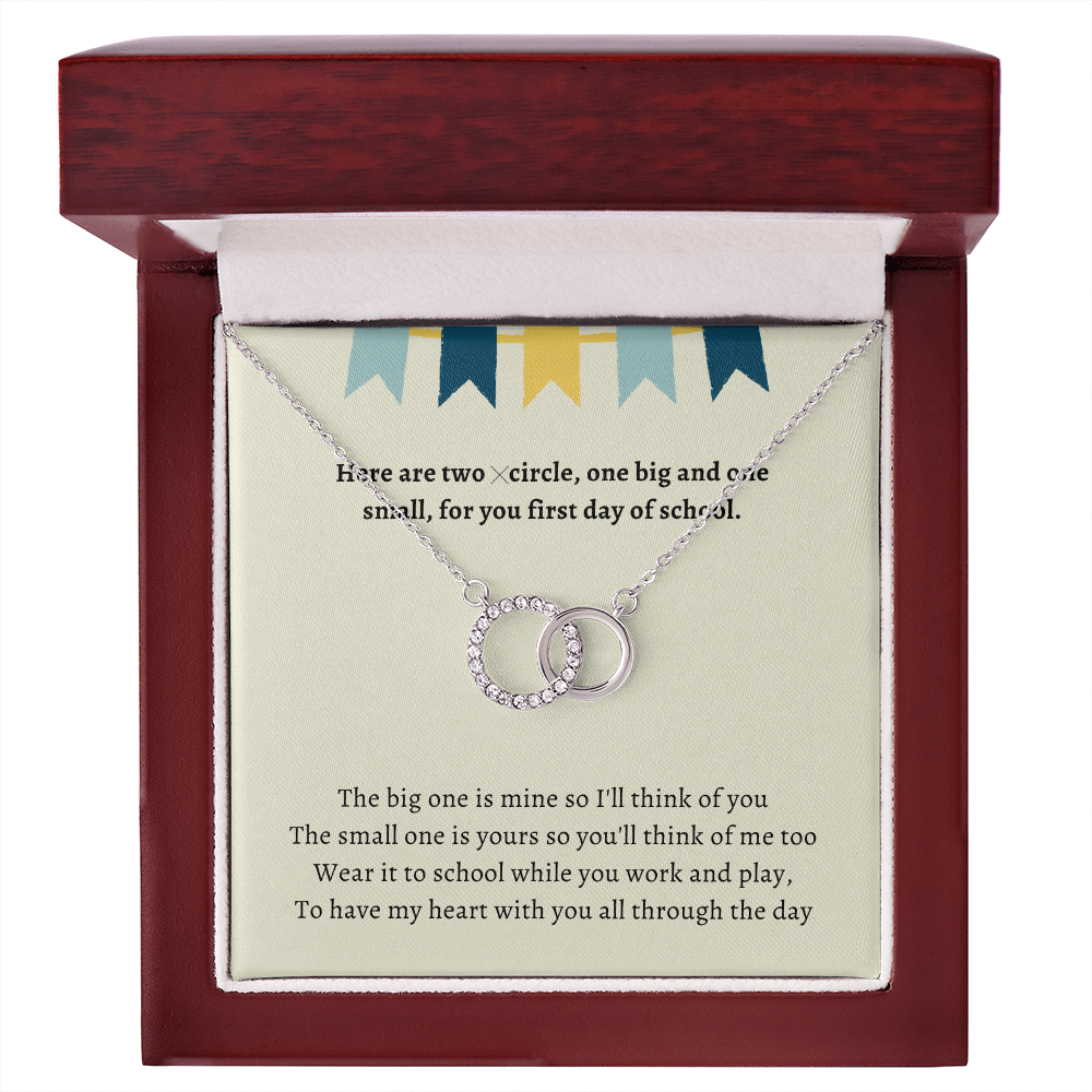 First Day of Kindergarten Mommy and Me Back to School Necklace First Day of School Bracelet Matching Necklace Anxiety Gift