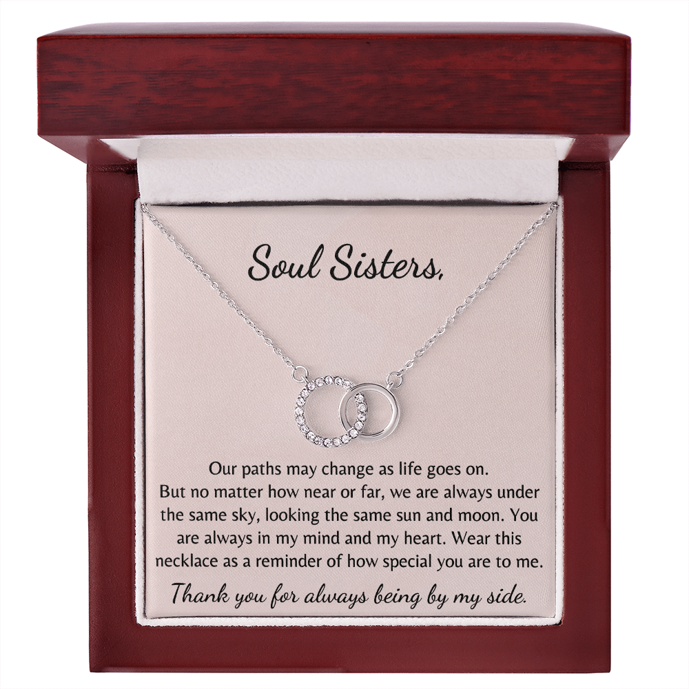 Gift for Soul Sisters - Bestie - Friends Necklace Matching Set Teen Girls Birthday Christmas Gifts