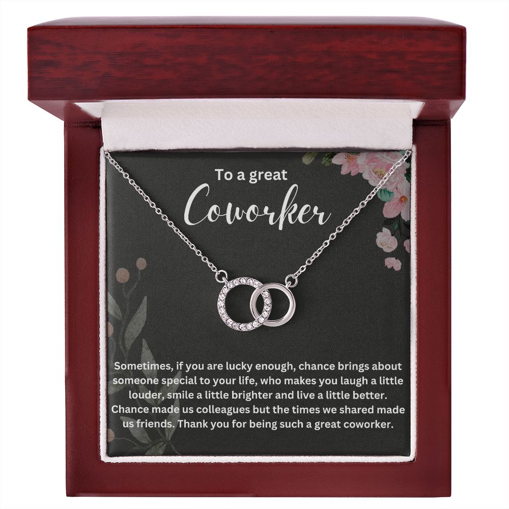 Personalized Coworker Leaving Gift for Women - Engraved Necklace with Meaningful Message