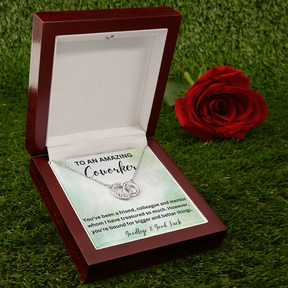 Thoughtful Gift for a Leaving Female Colleague - Symbolic Necklace with a Message