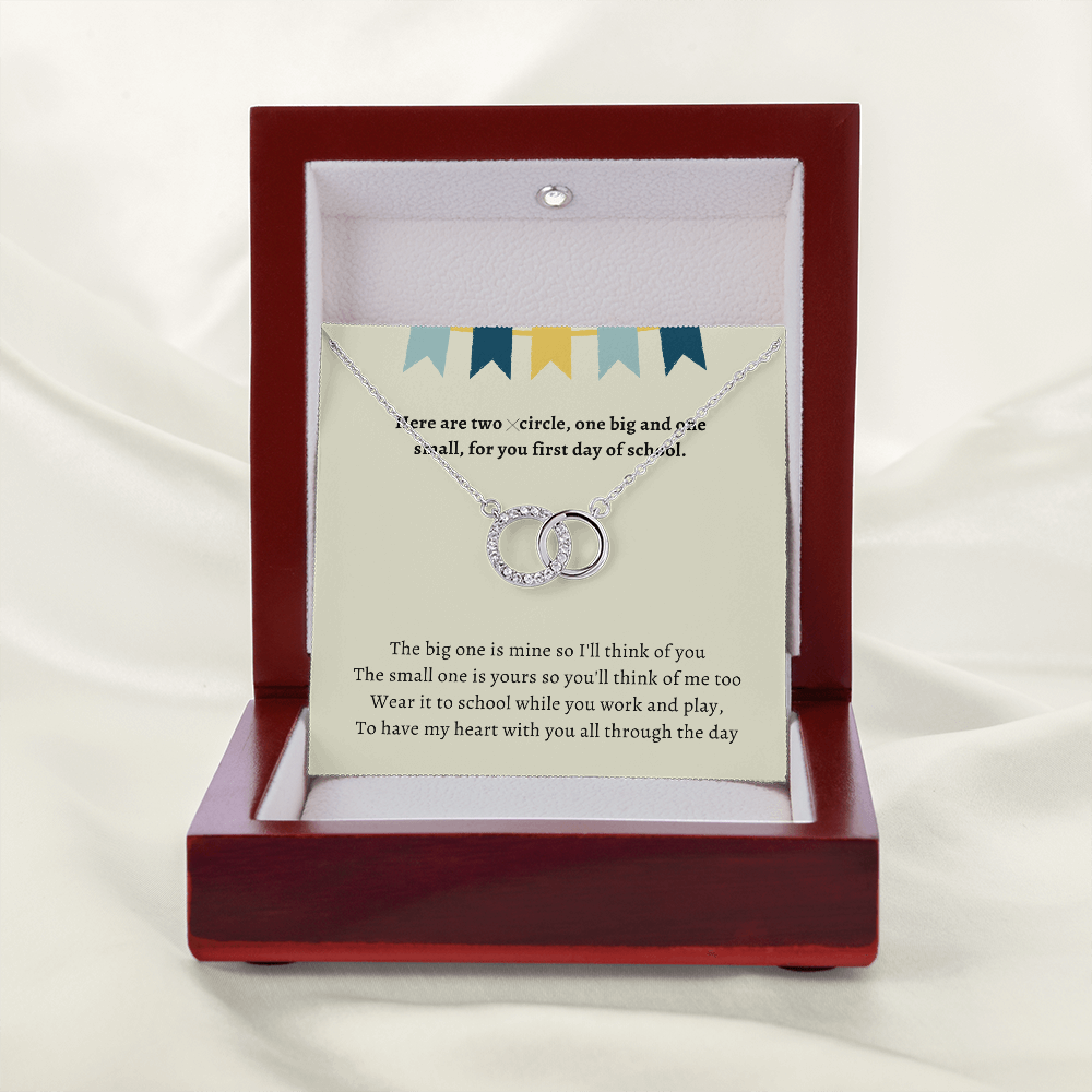First Day of Kindergarten Mommy and Me Back to School Necklace First Day of School Bracelet Matching Necklace Anxiety Gift