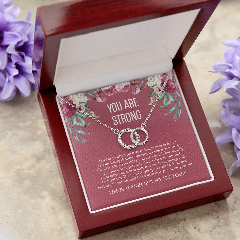 YOU ARE STRONG Motivational Gift, Encouragement Gift, Pair Necklace