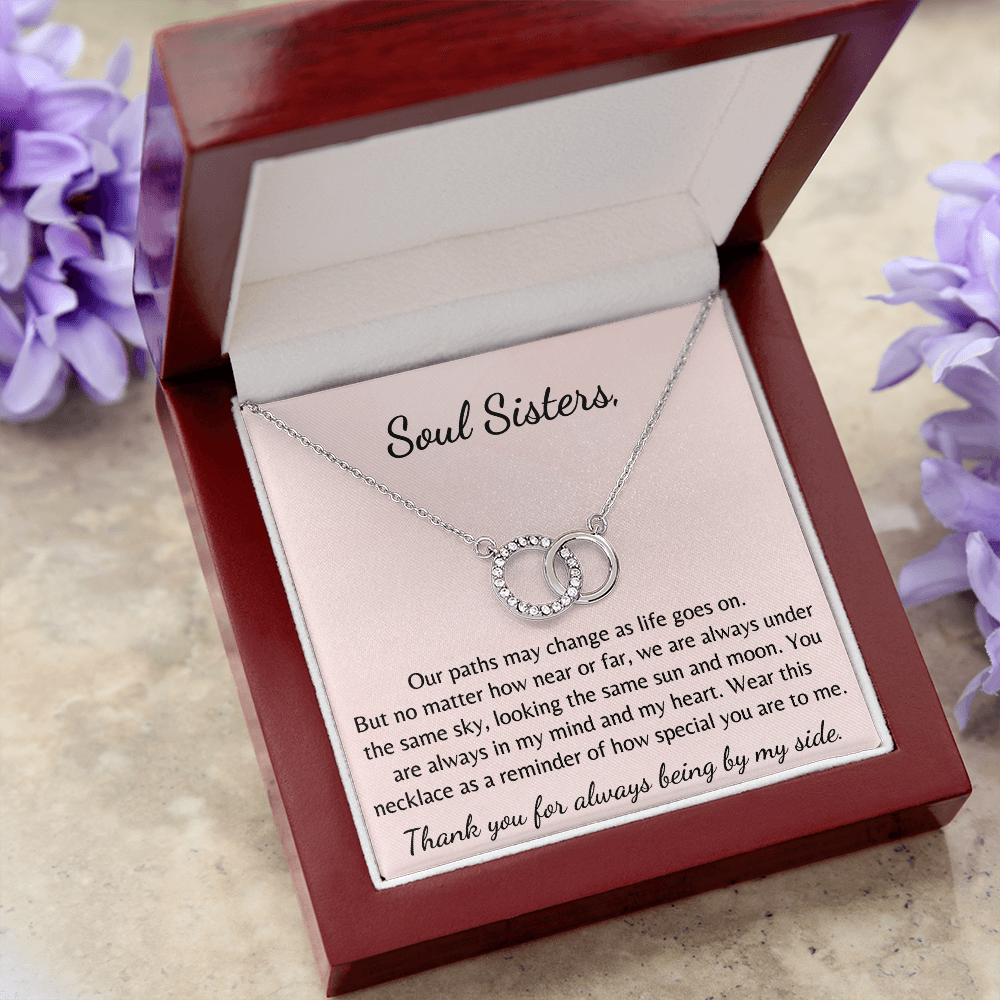 Our paths may change as life goes on, Soul Sisters Necklace, Sister Birthday Gift