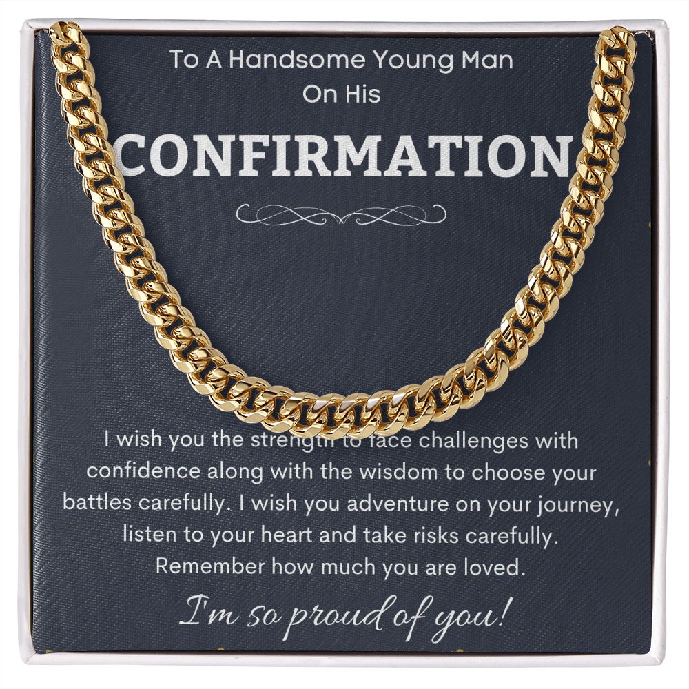 Beautiful Jewelry Gifts for Confirmation, Confirmation Necklace Gift, Baptism Gift, Confirmation Necklace for Teenboys, Christian Necklace Gift, First Communion Gift, Goddaughter Gif SNJW23-280203