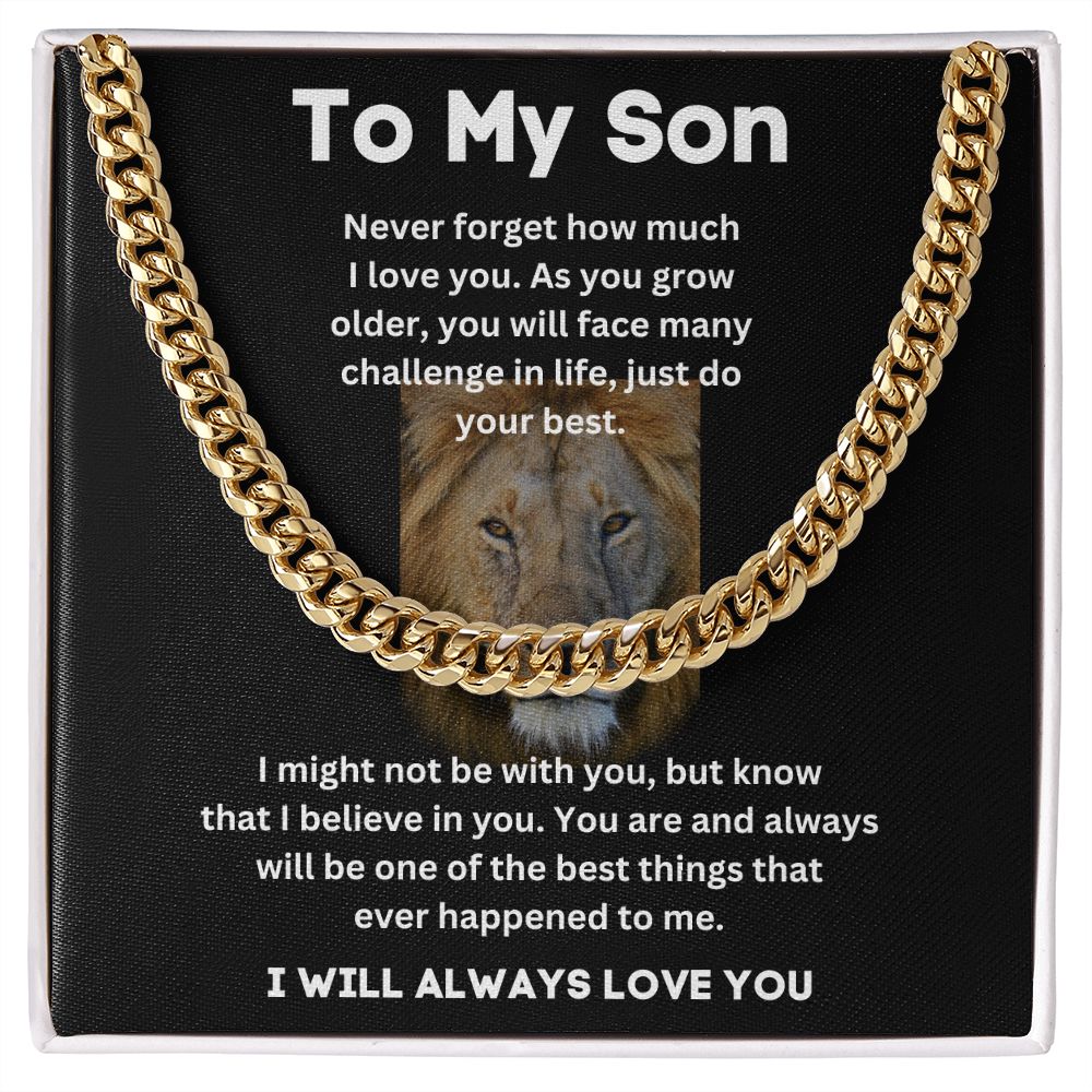 To My Amazing Son Necklace from Mom/Dad with Personalized Message Card