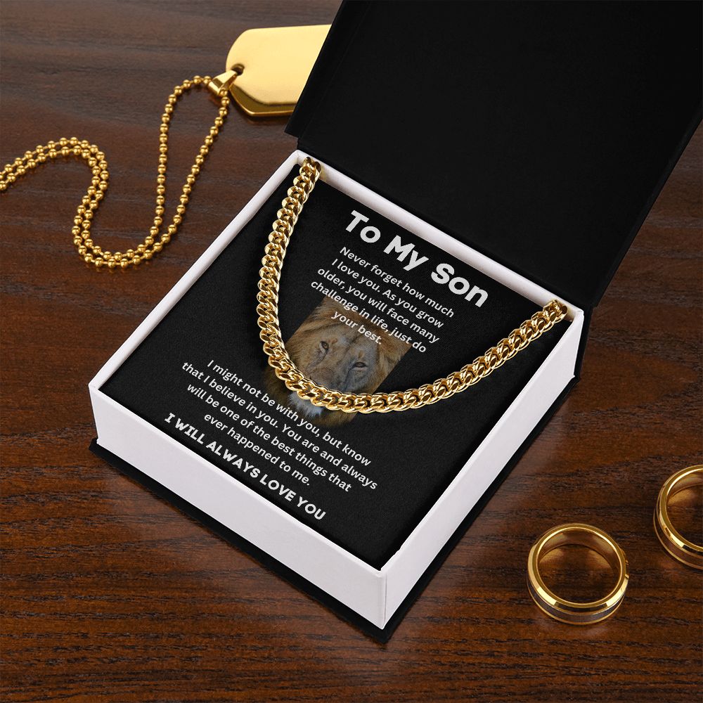 To My Amazing Son Necklace from Mom/Dad with Personalized Message Card