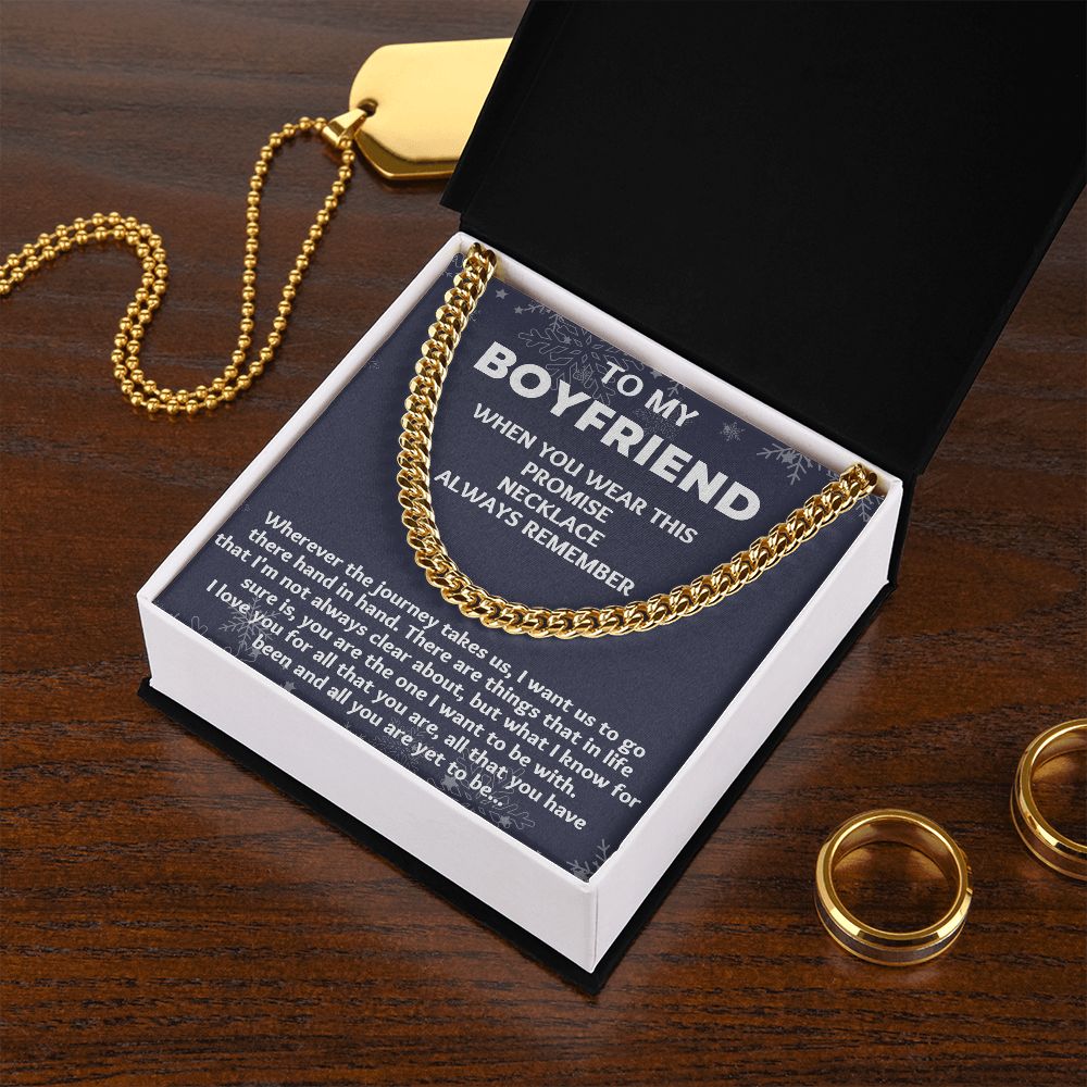 Unique Anniversary Gifts for Him: Personalized Necklace for Your 1 Year Boyfriend"