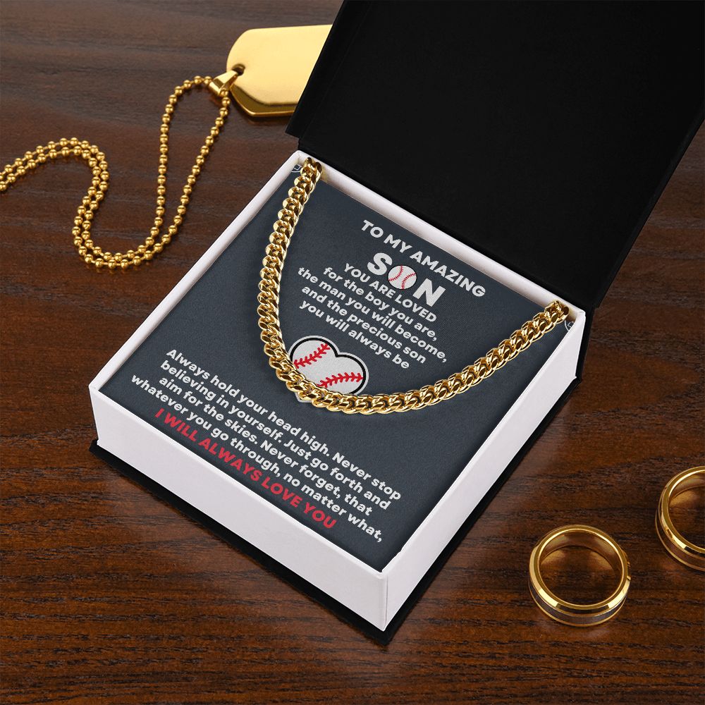 "Celebrate the Season with the Best Baseball Gifts for Boys Necklace - Perfect for the Holidays!"