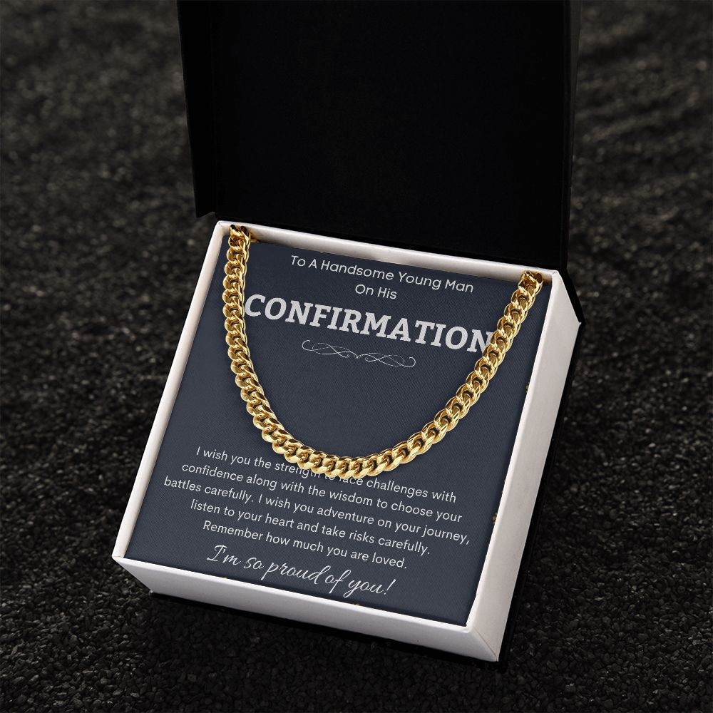 Beautiful Jewelry Gifts for Confirmation, Confirmation Necklace Gift, Baptism Gift, Confirmation Necklace for Teenboys, Christian Necklace Gift, First Communion Gift, Goddaughter Gif SNJW23-280203