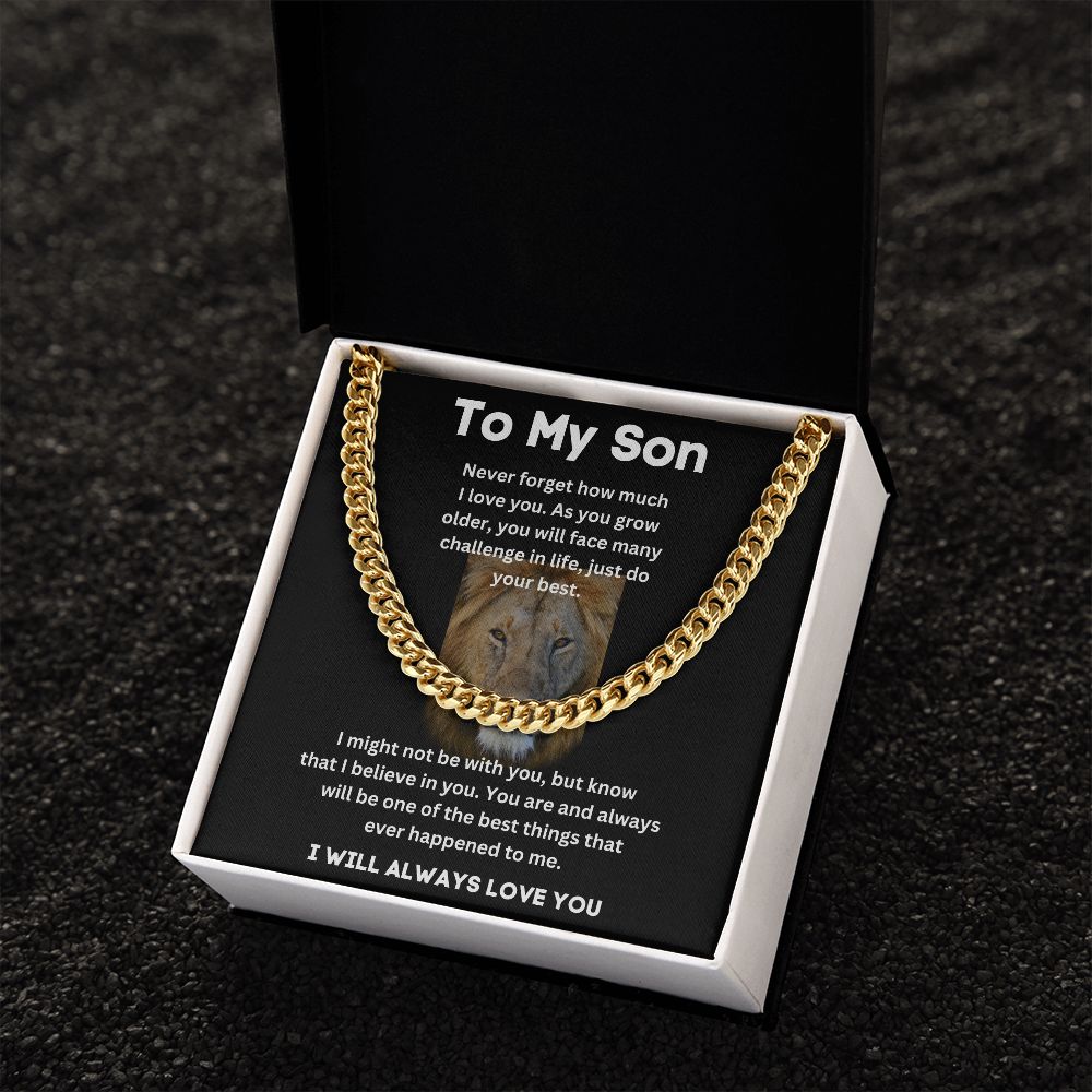 To My Amazing Son Necklace from Mom/Dad with Personalized Message Card