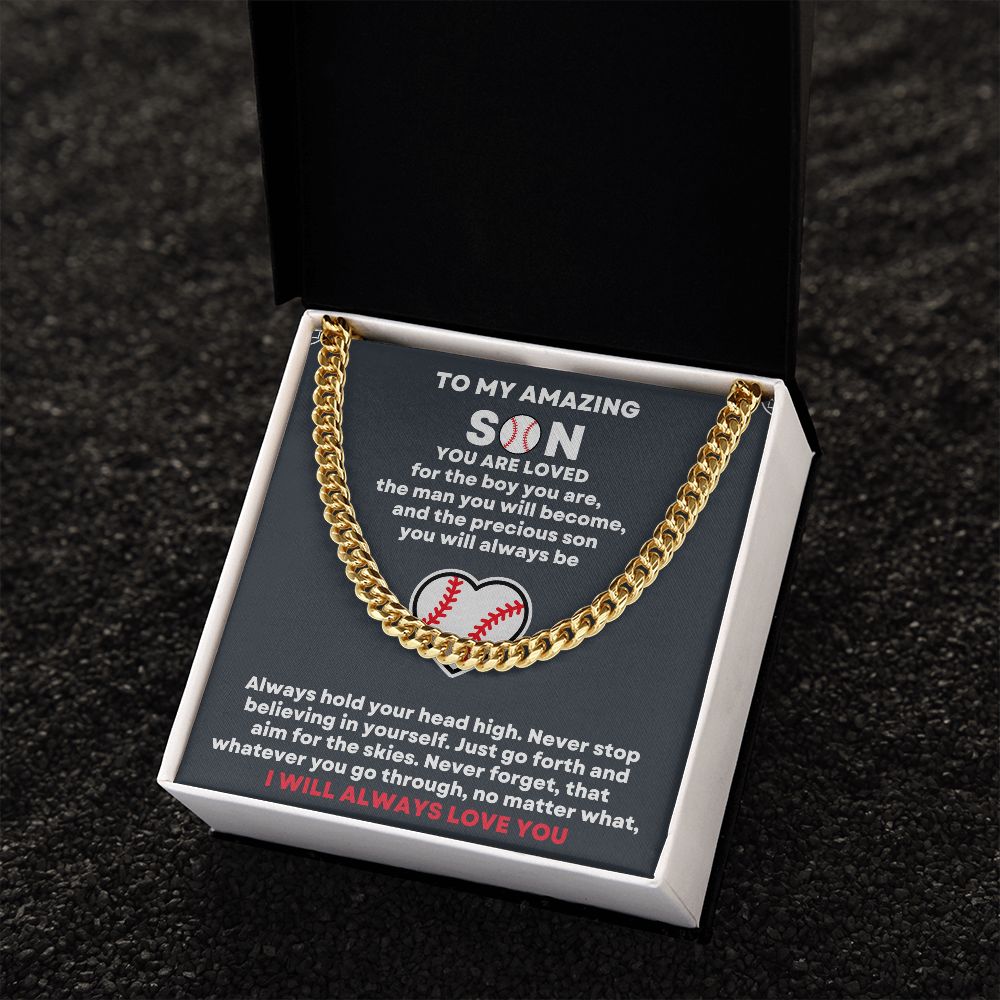 "Celebrate the Season with the Best Baseball Gifts for Boys Necklace - Perfect for the Holidays!"