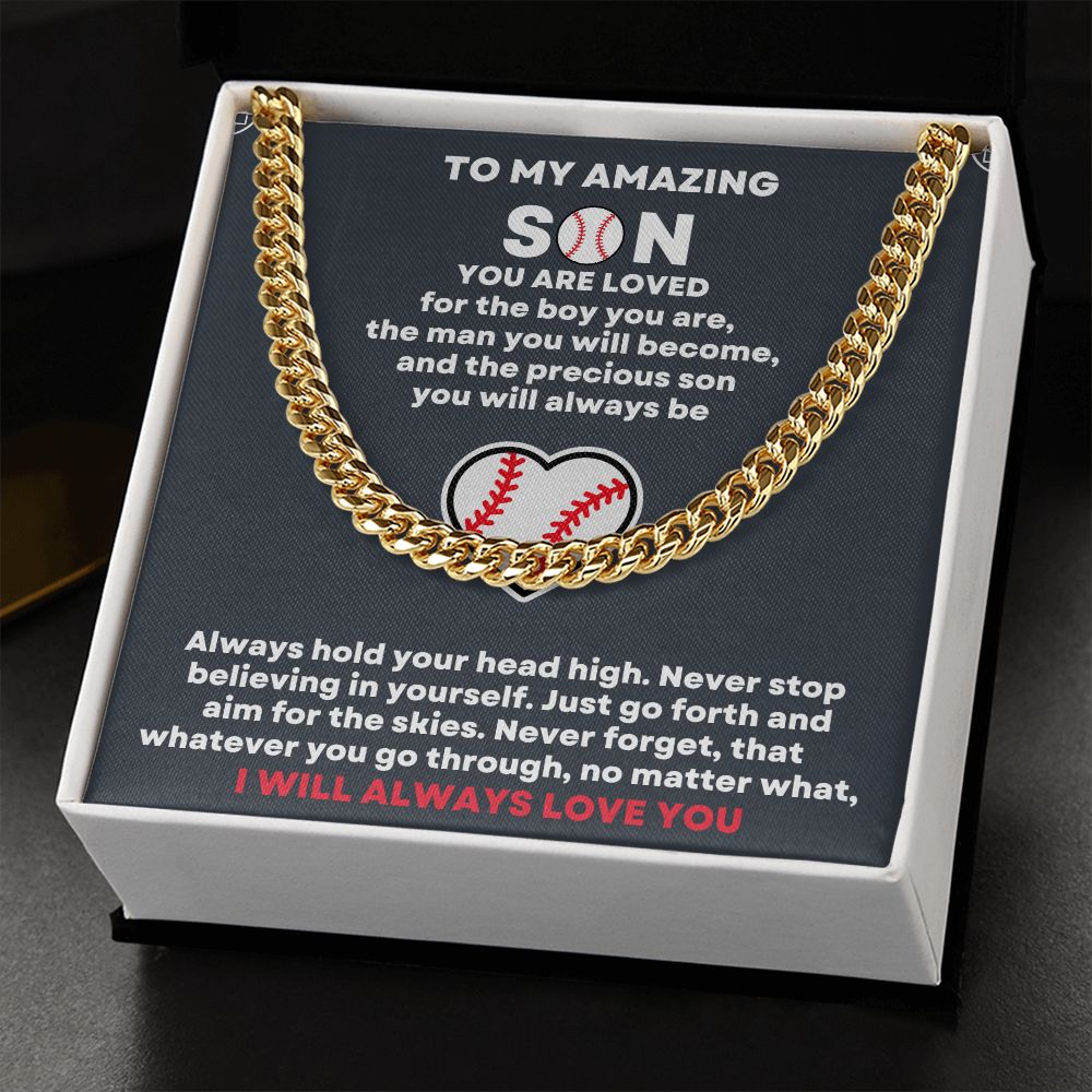 "Celebrate the Season with the Best Baseball Gifts for Boys Necklace - Perfect for the Holidays!"