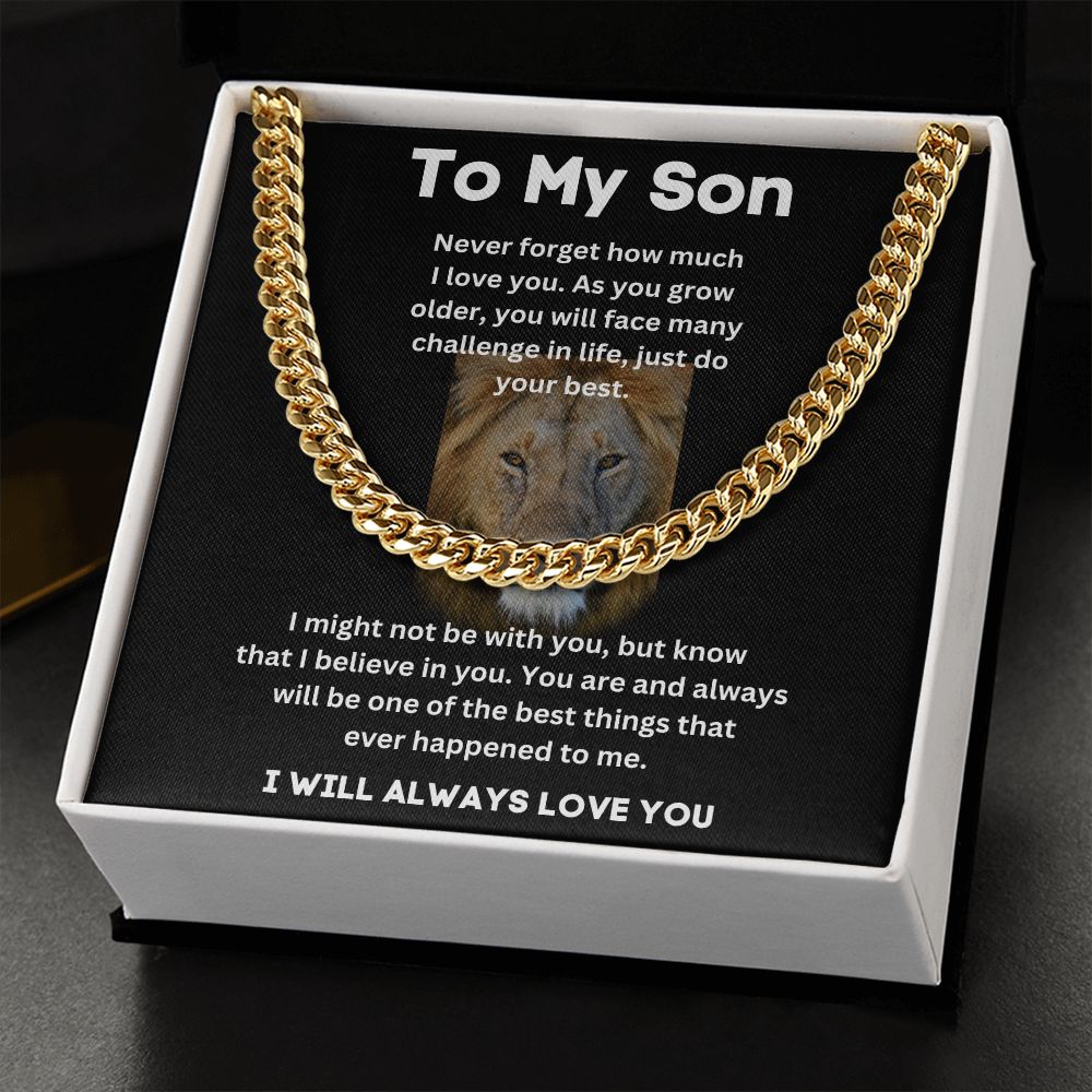To My Amazing Son Necklace from Mom/Dad with Personalized Message Card