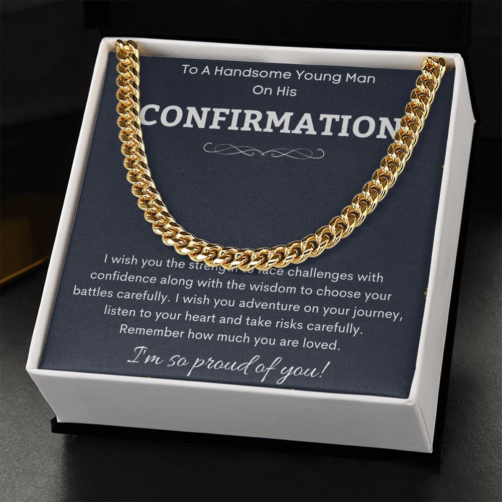 Beautiful Jewelry Gifts for Confirmation, Confirmation Necklace Gift, Baptism Gift, Confirmation Necklace for Teenboys, Christian Necklace Gift, First Communion Gift, Goddaughter Gif SNJW23-280203