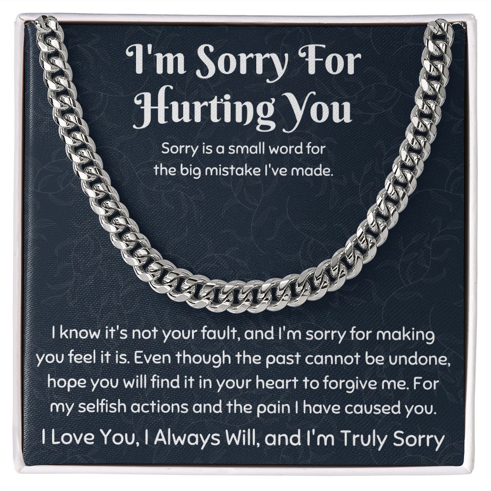 Bridge the Gap with Style: Cuban Link Chain Necklace - The Ultimate I'm Sorry Gift for Him