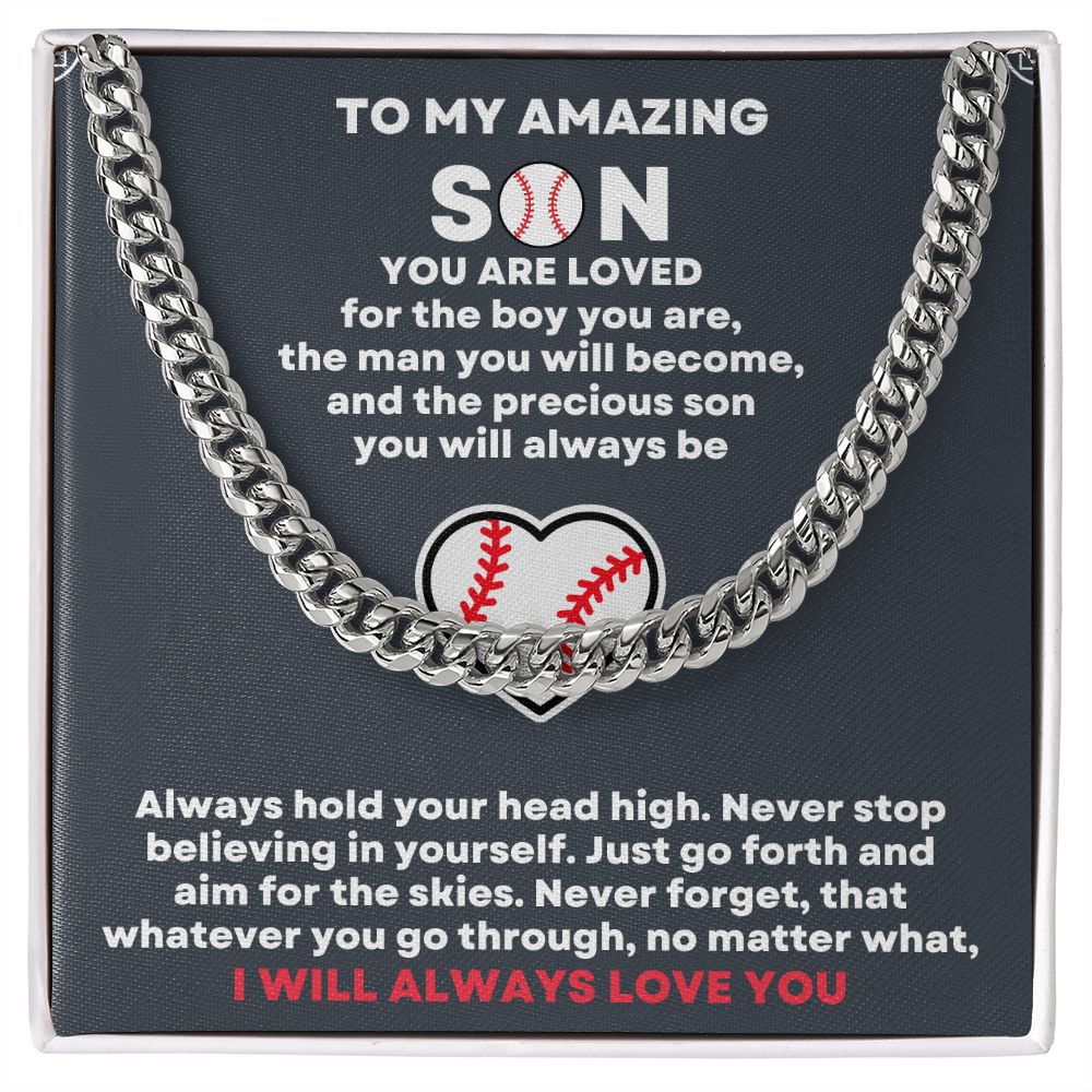 "Celebrate the Season with the Best Baseball Gifts for Boys Necklace - Perfect for the Holidays!"