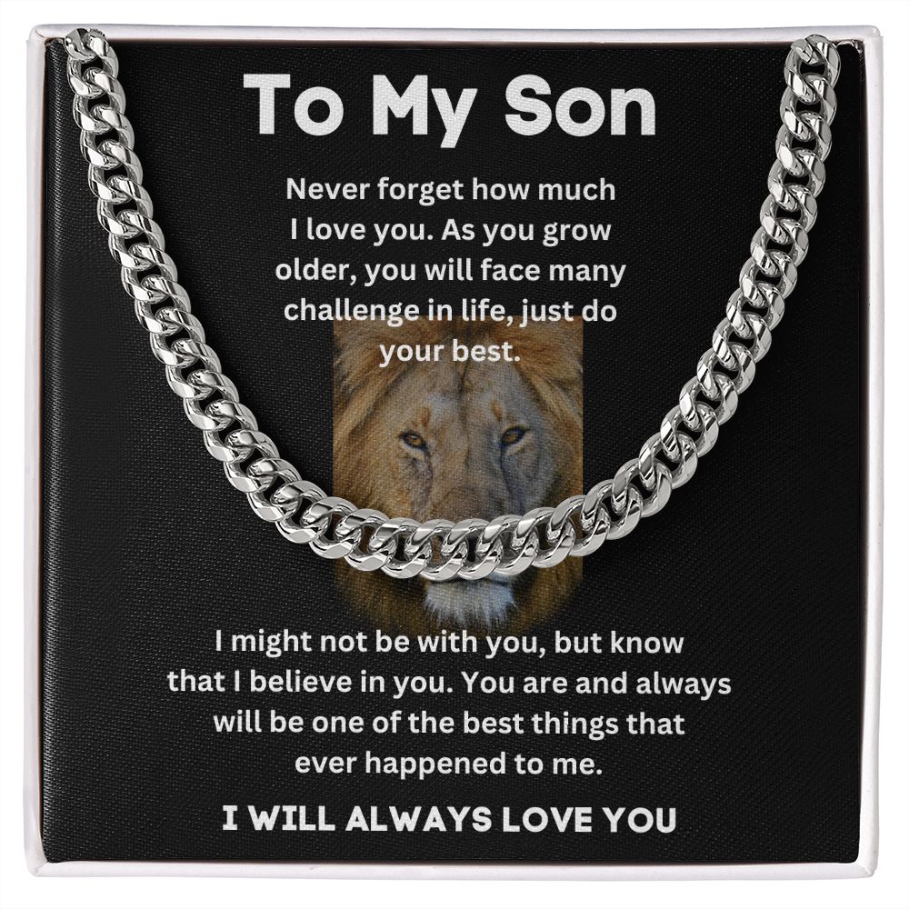 To My Amazing Son Necklace from Mom/Dad with Personalized Message Card