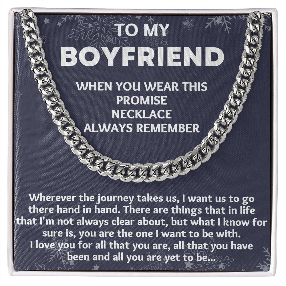Unique Anniversary Gifts for Him: Personalized Necklace for Your 1 Year Boyfriend"