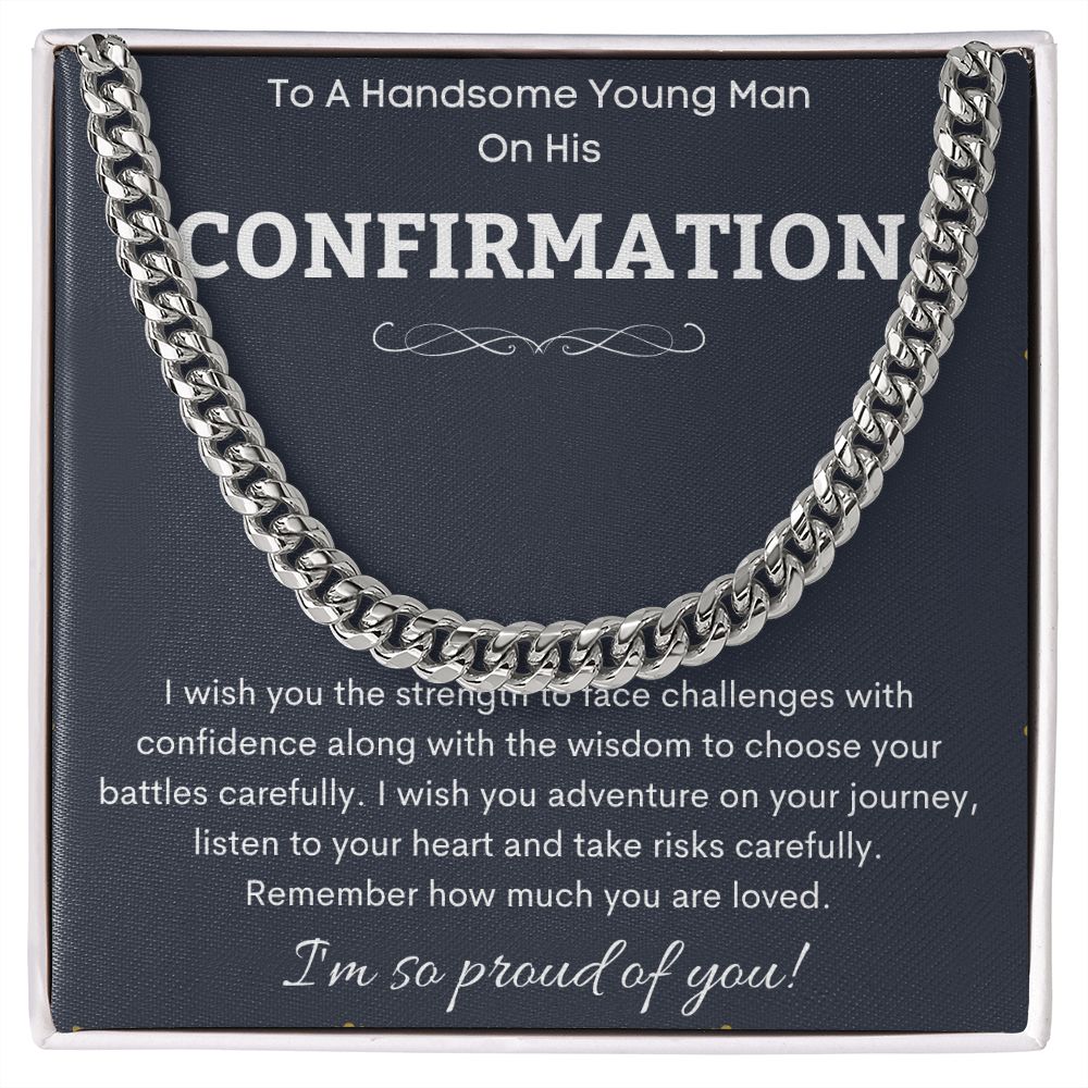 Beautiful Jewelry Gifts for Confirmation, Confirmation Necklace Gift, Baptism Gift, Confirmation Necklace for Teenboys, Christian Necklace Gift, First Communion Gift, Goddaughter Gif SNJW23-280203