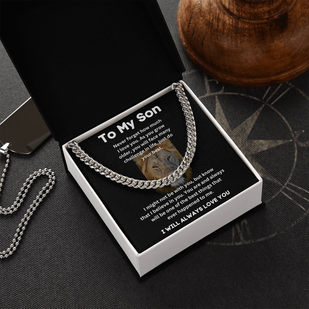 To My Amazing Son Necklace from Mom/Dad with Personalized Message Card