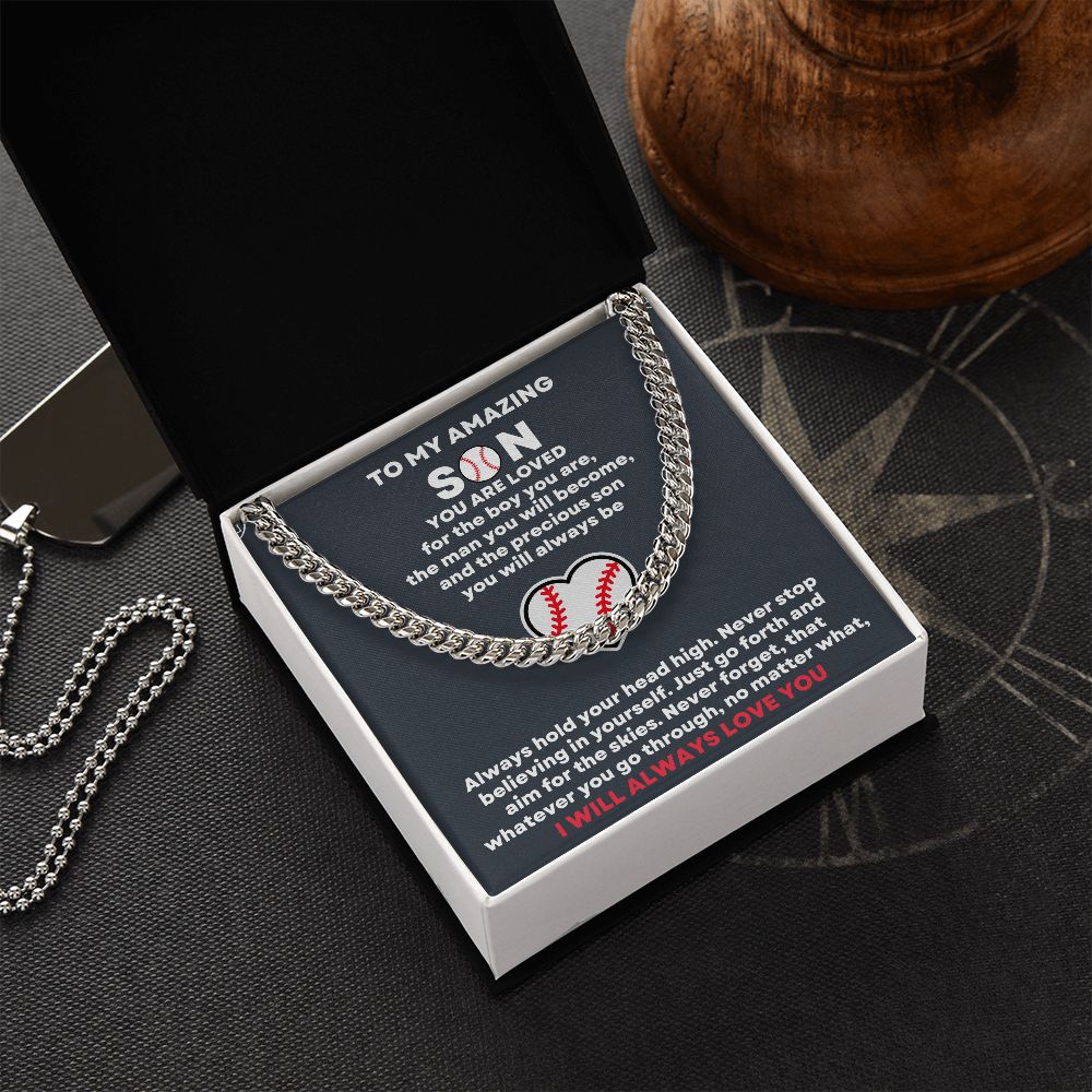 "Celebrate the Season with the Best Baseball Gifts for Boys Necklace - Perfect for the Holidays!"