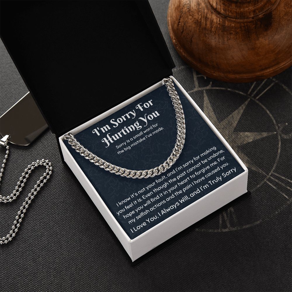 Bridge the Gap with Style: Cuban Link Chain Necklace - The Ultimate I'm Sorry Gift for Him