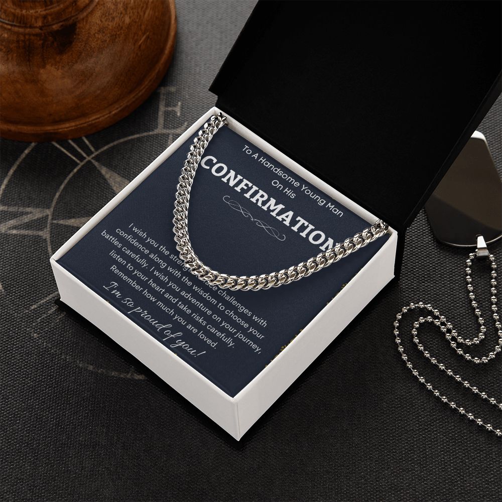 Beautiful Jewelry Gifts for Confirmation, Confirmation Necklace Gift, Baptism Gift, Confirmation Necklace for Teenboys, Christian Necklace Gift, First Communion Gift, Goddaughter Gif SNJW23-280203