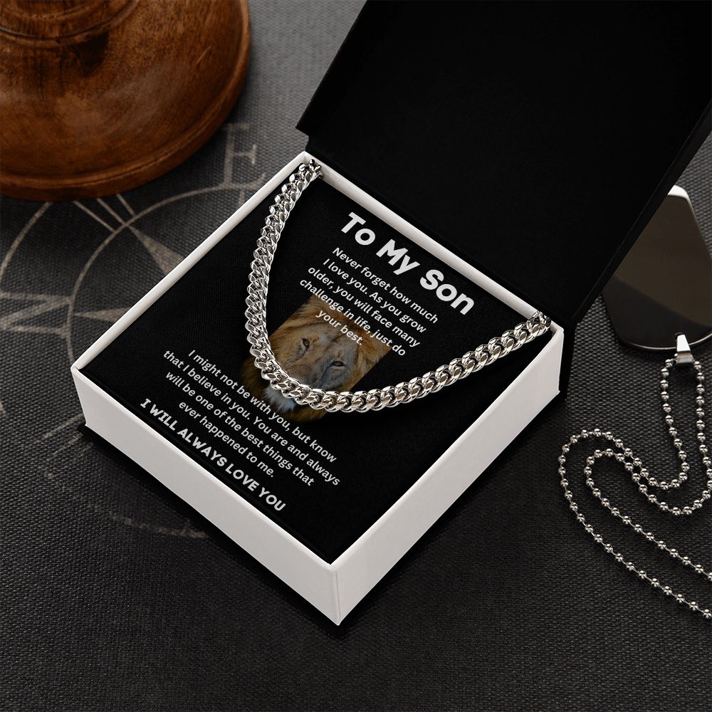 To My Amazing Son Necklace from Mom/Dad with Personalized Message Card