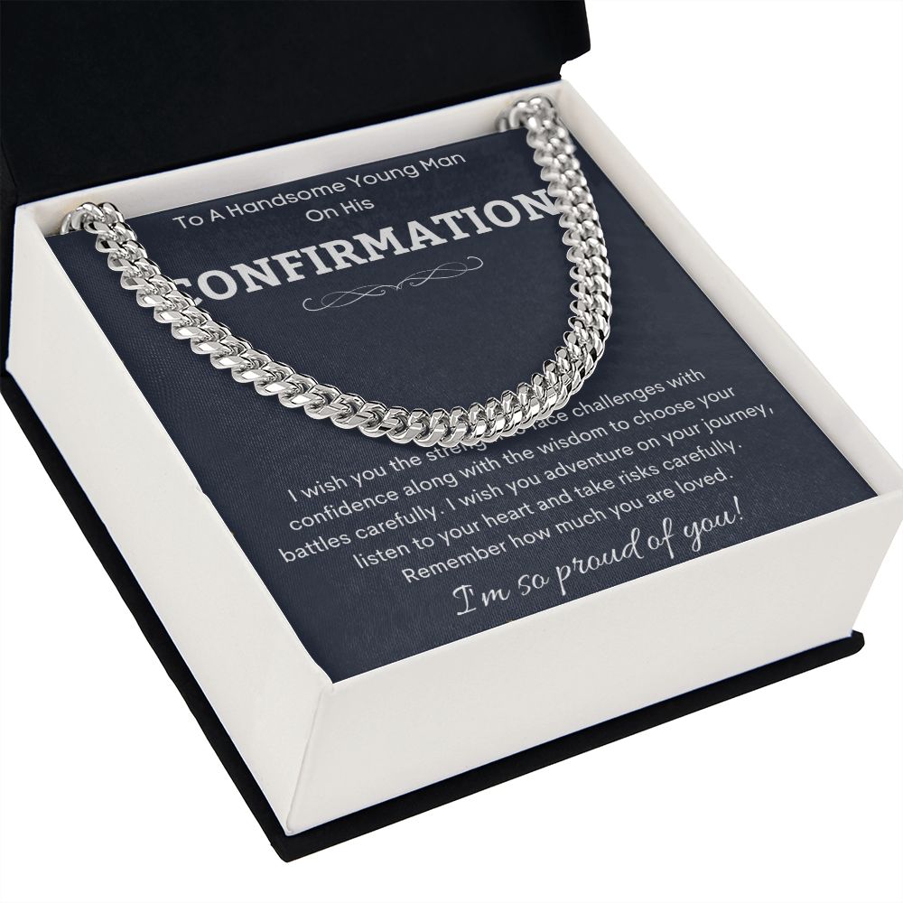 Beautiful Jewelry Gifts for Confirmation, Confirmation Necklace Gift, Baptism Gift, Confirmation Necklace for Teenboys, Christian Necklace Gift, First Communion Gift, Goddaughter Gif SNJW23-280203