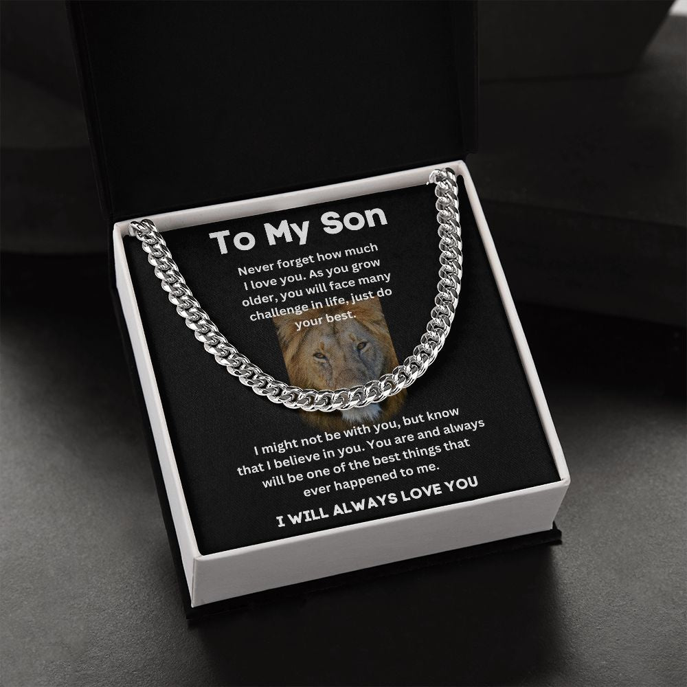 To My Amazing Son Necklace from Mom/Dad with Personalized Message Card