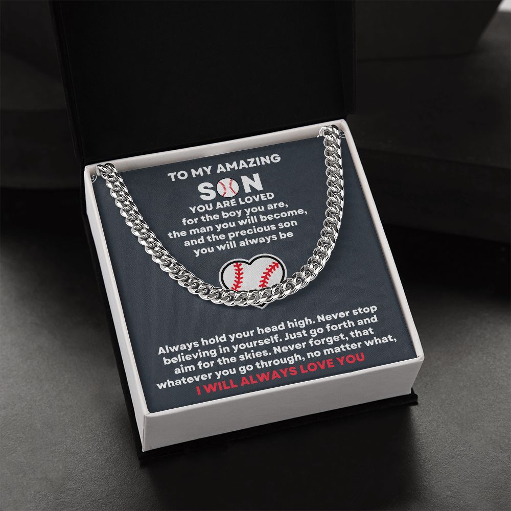 "Celebrate the Season with the Best Baseball Gifts for Boys Necklace - Perfect for the Holidays!"