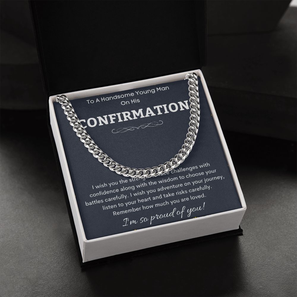 Beautiful Jewelry Gifts for Confirmation, Confirmation Necklace Gift, Baptism Gift, Confirmation Necklace for Teenboys, Christian Necklace Gift, First Communion Gift, Goddaughter Gif SNJW23-280203