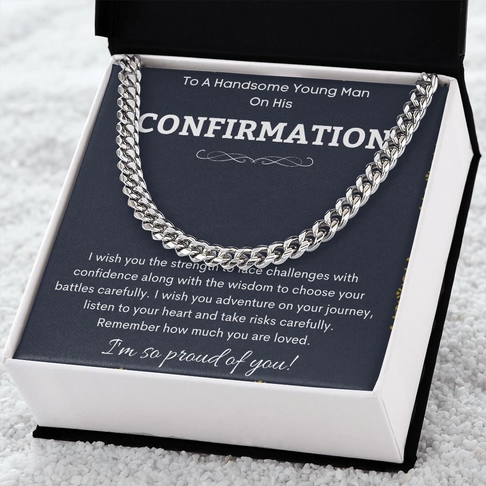 Beautiful Jewelry Gifts for Confirmation, Confirmation Necklace Gift, Baptism Gift, Confirmation Necklace for Teenboys, Christian Necklace Gift, First Communion Gift, Goddaughter Gif SNJW23-280203