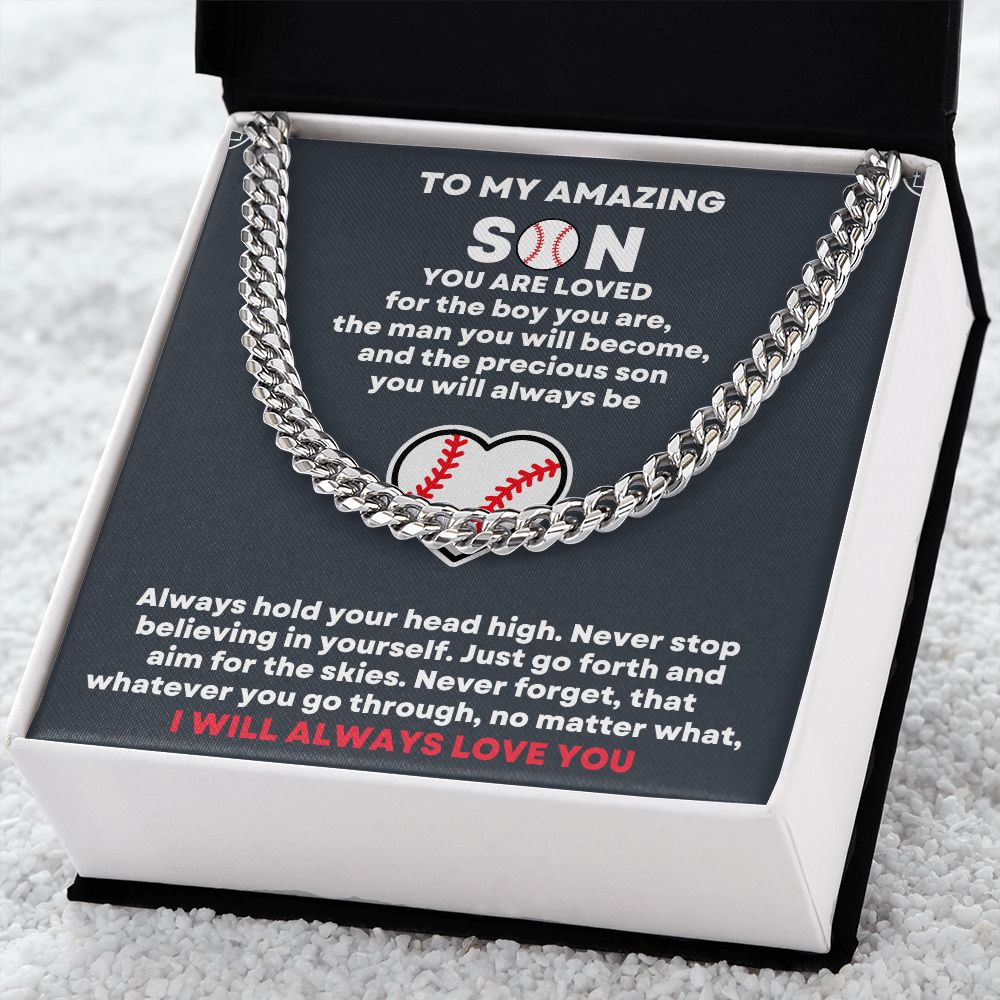"Celebrate the Season with the Best Baseball Gifts for Boys Necklace - Perfect for the Holidays!"
