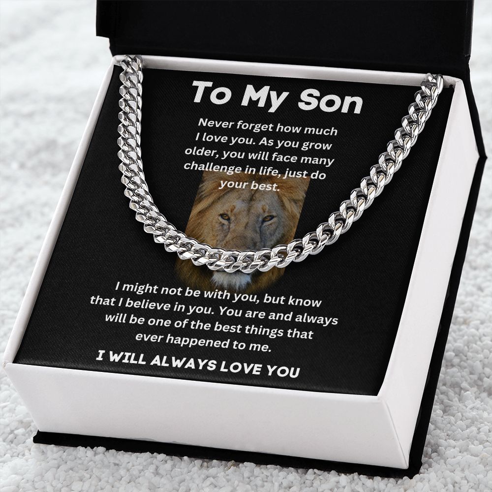 To My Amazing Son Necklace from Mom/Dad with Personalized Message Card