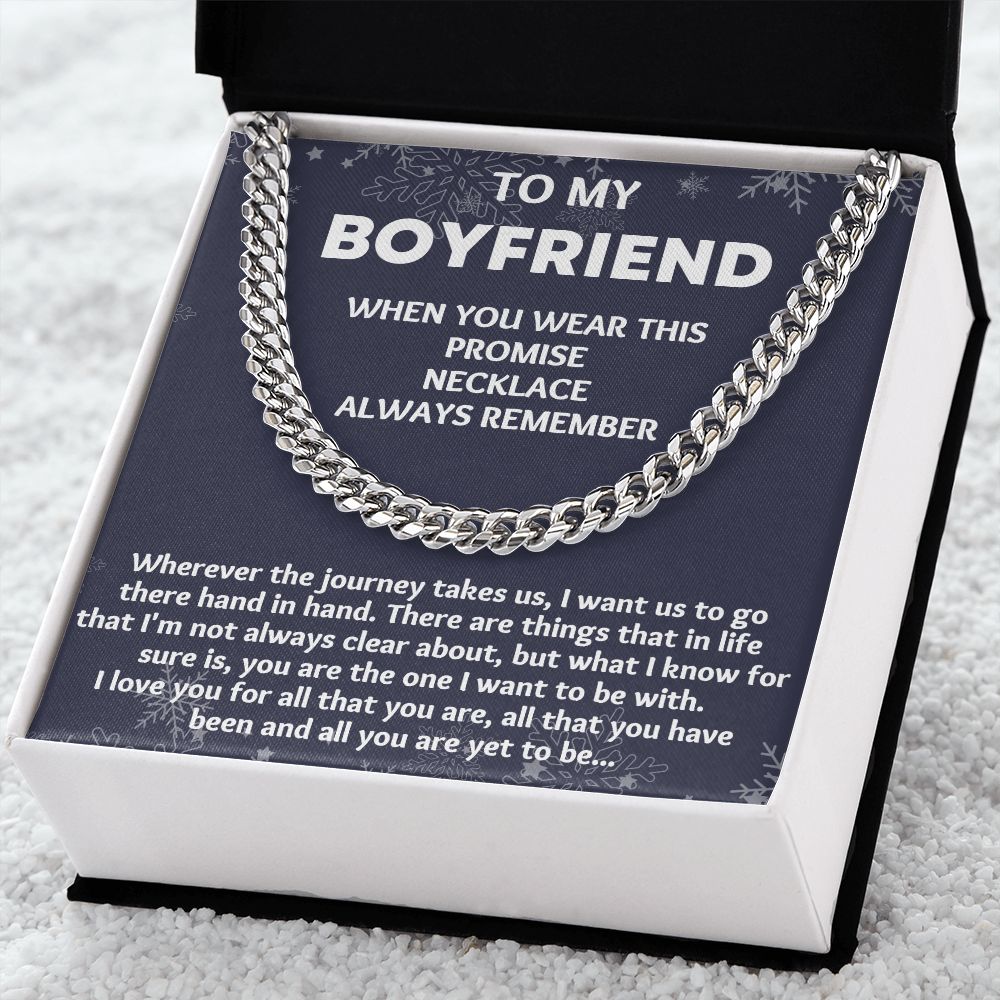 Unique Anniversary Gifts for Him: Personalized Necklace for Your 1 Year Boyfriend"