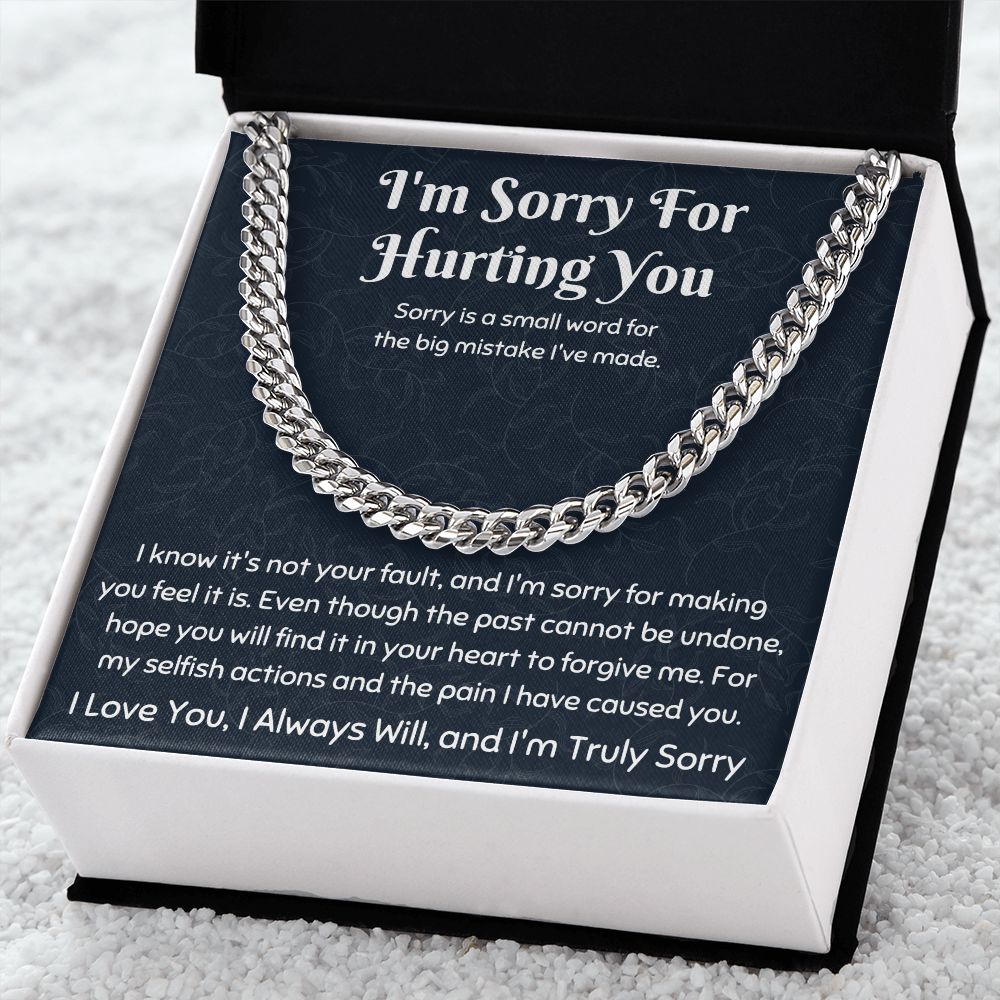 Bridge the Gap with Style: Cuban Link Chain Necklace - The Ultimate I'm Sorry Gift for Him