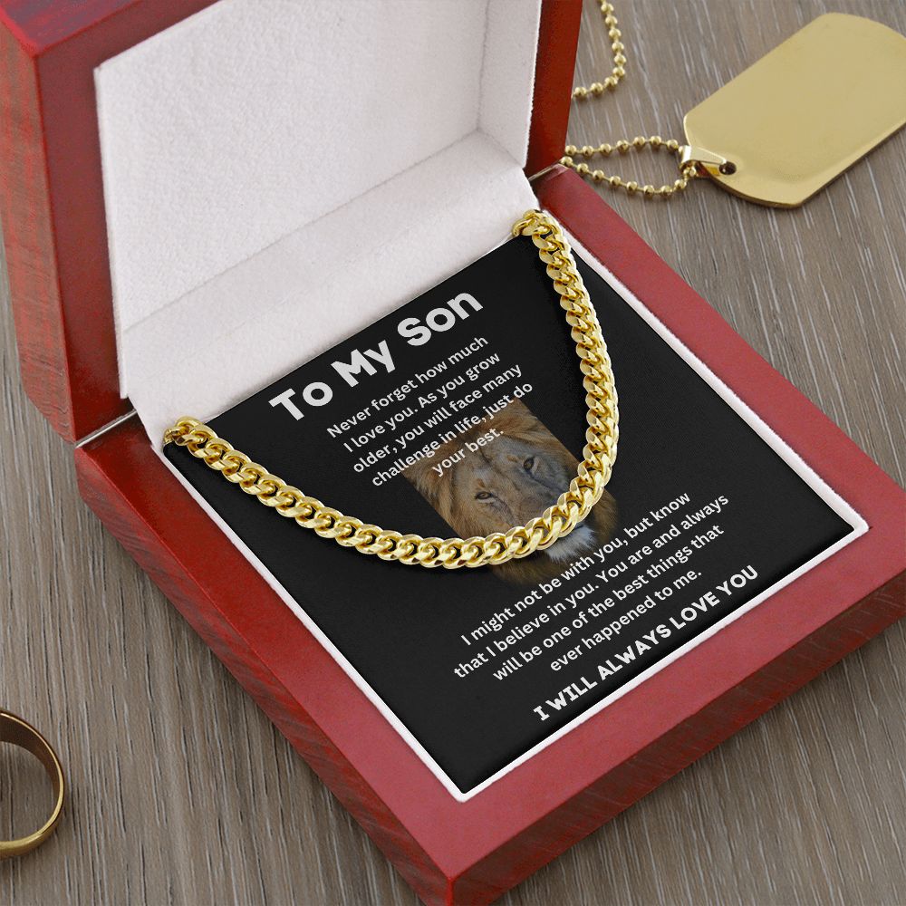 To My Amazing Son Necklace from Mom/Dad with Personalized Message Card