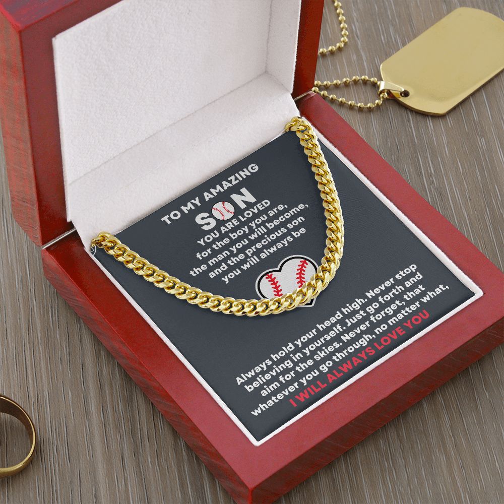 "Celebrate the Season with the Best Baseball Gifts for Boys Necklace - Perfect for the Holidays!"